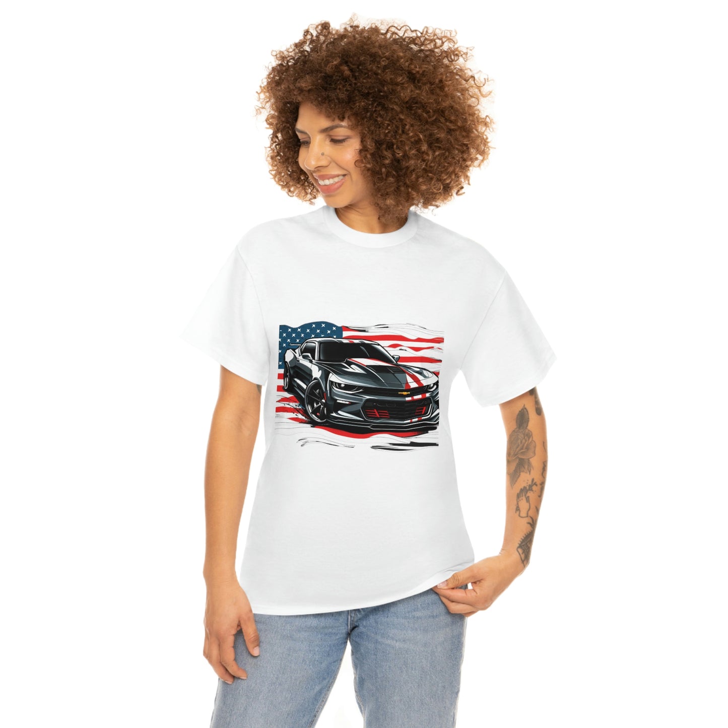 Camaro & Flag