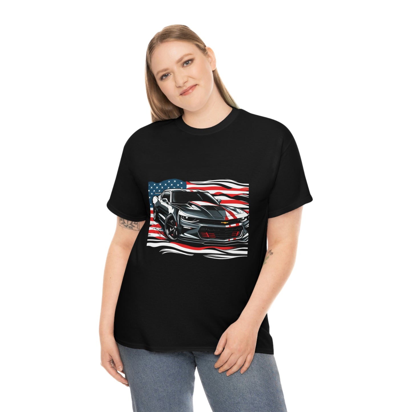 Camaro & Flag