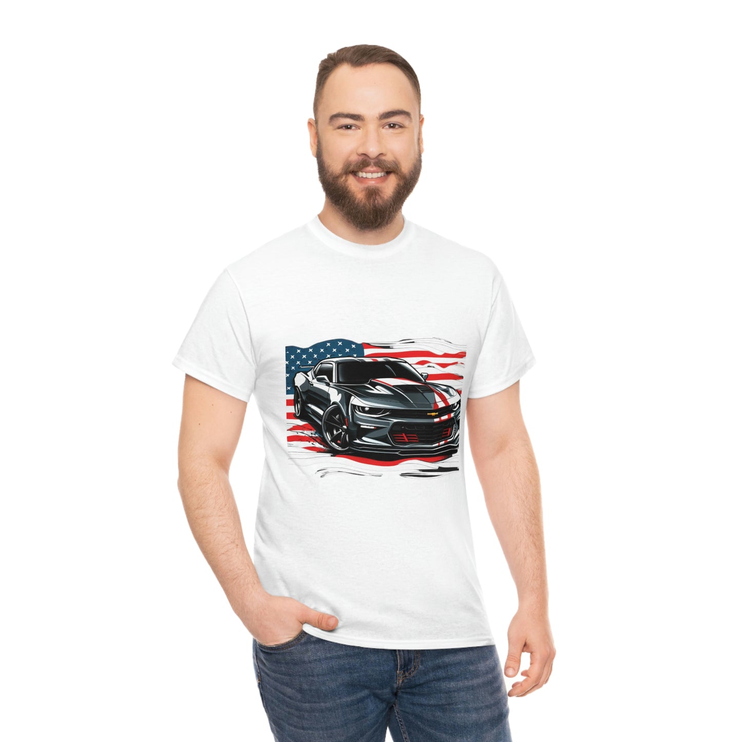 Camaro & Flag