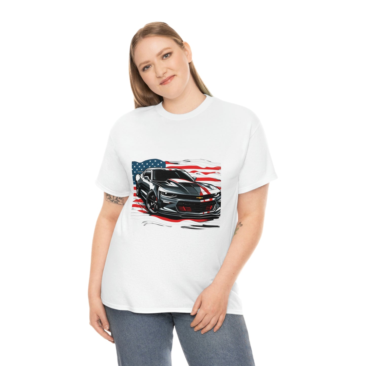Camaro & Flag