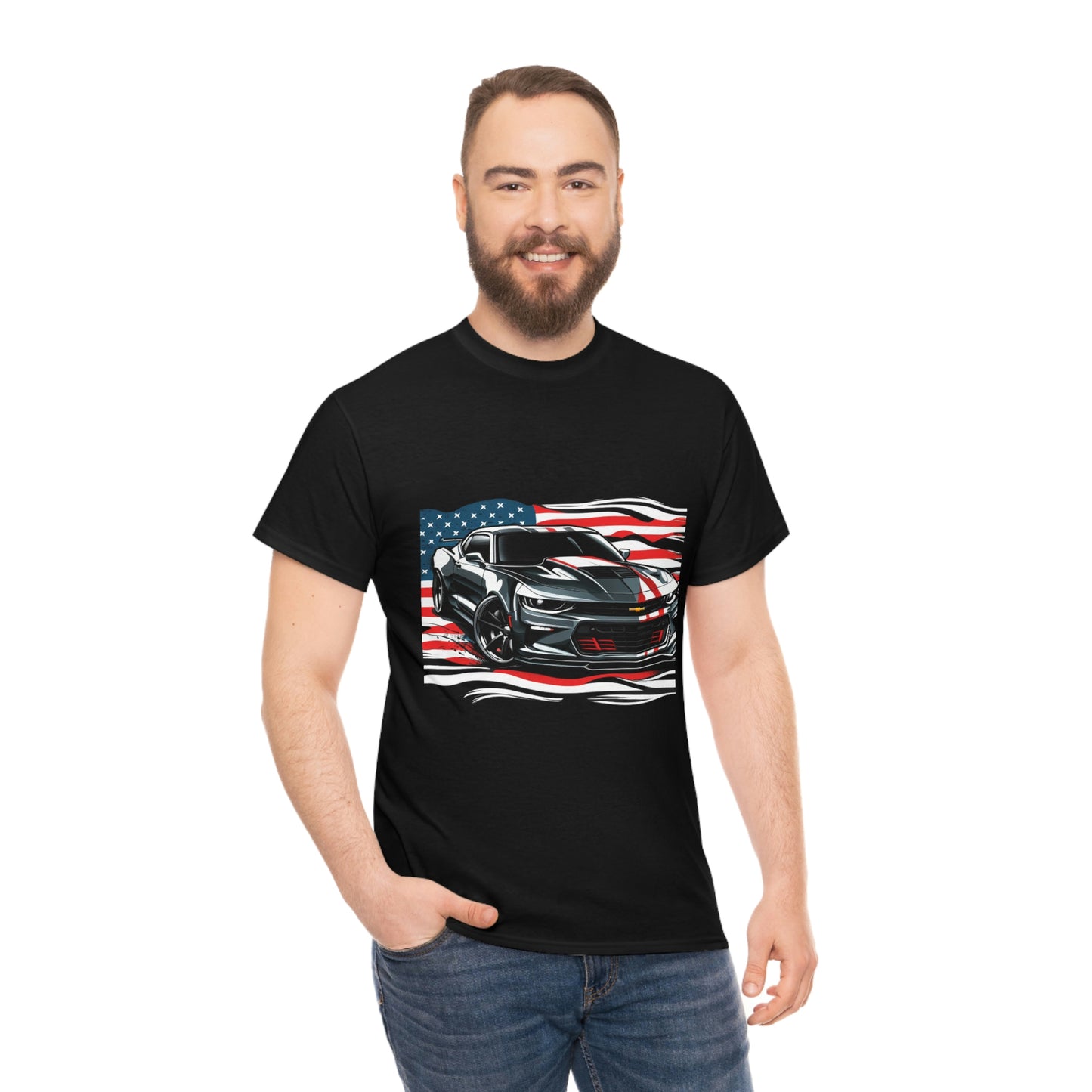 Camaro & Flag