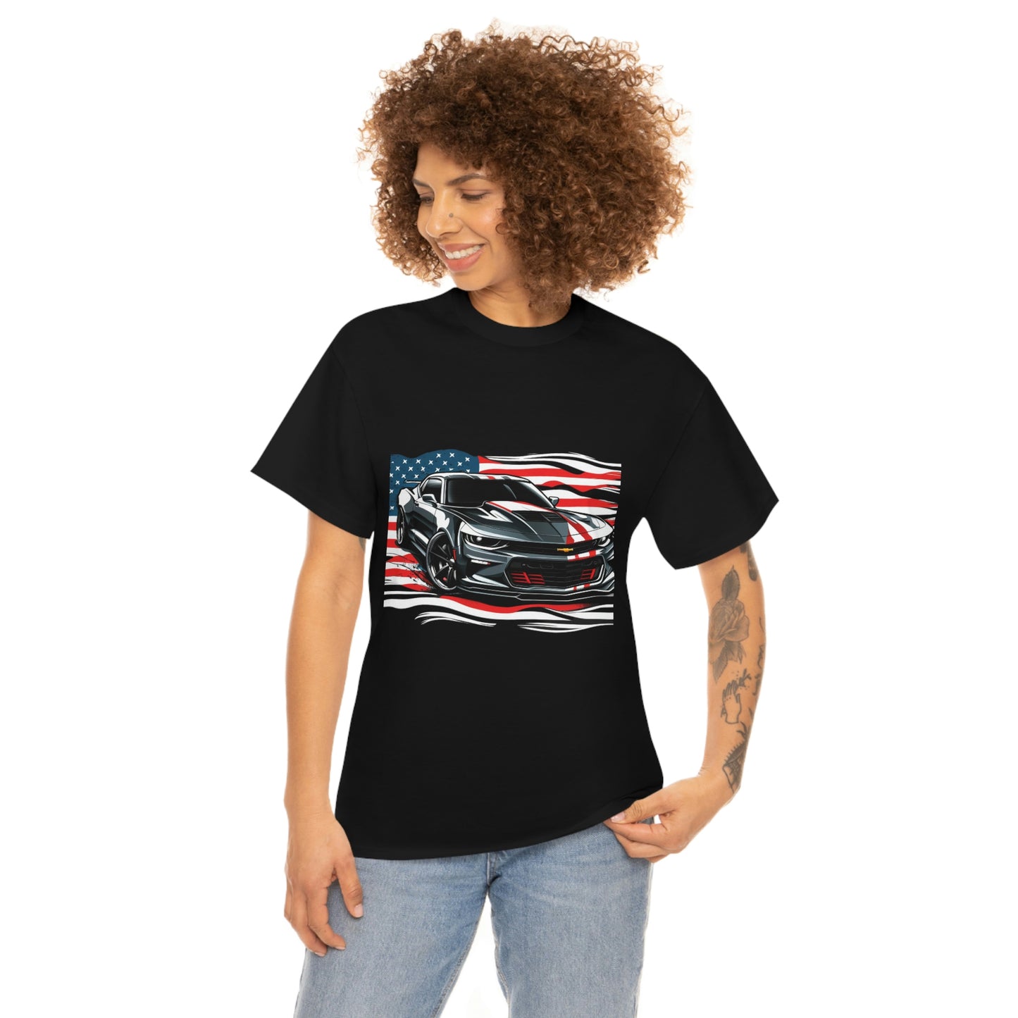 Camaro & Flag