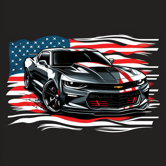 Camaro & Flag